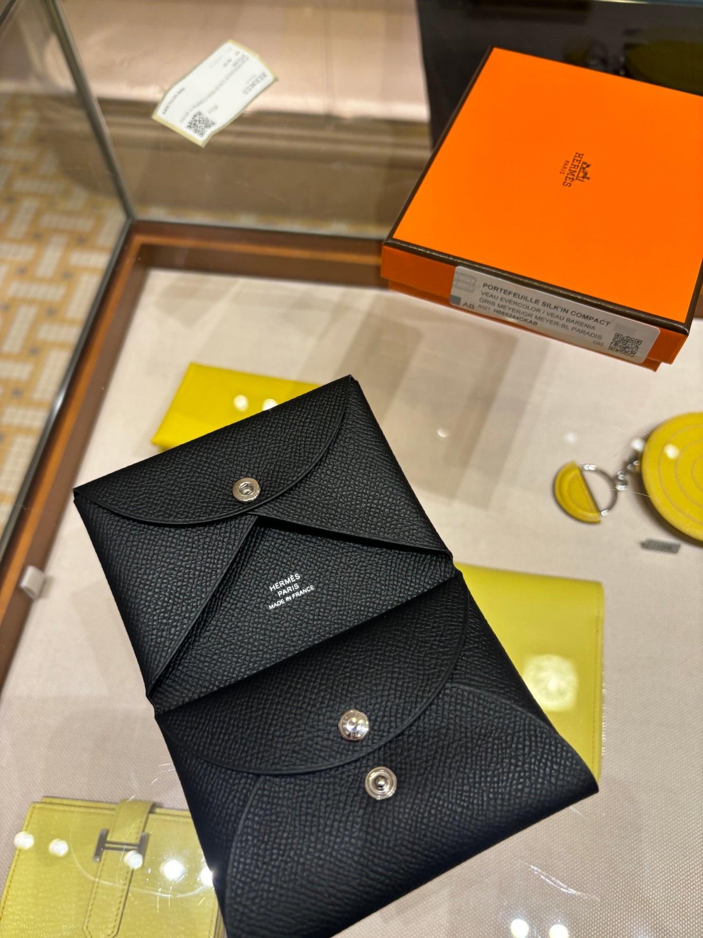 Hermès calvi Duo內釦款 黑色 eps