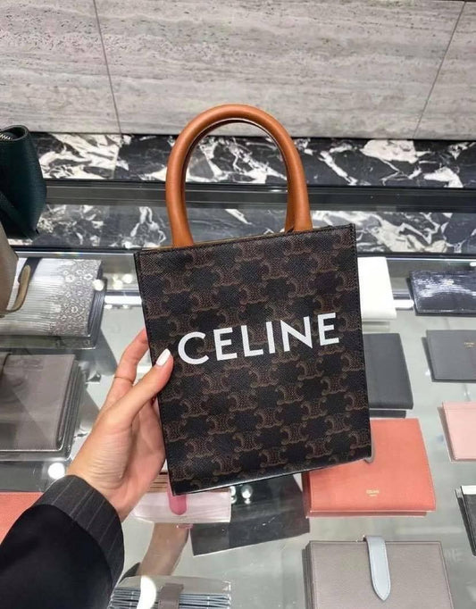 Celine TRIOMPHE帆布迷你型直式CABAS手袋